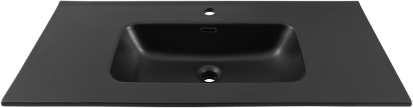 Раковина мебельная прямоугольная Aquanet Flat 00329257 керамика цвет черный матовый