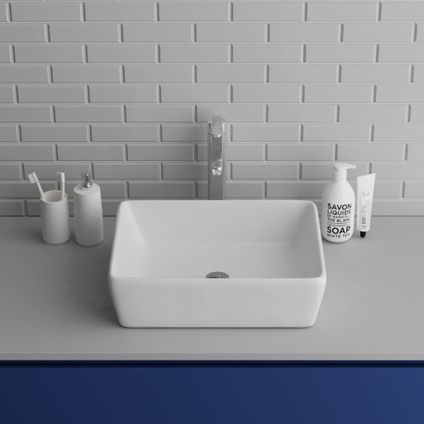 Раковина  квадратная  Grossman  GR-3016 фаянс цвет белый