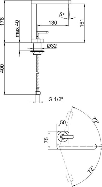 Смеситель для раковины Webert Living LV830102015 хром