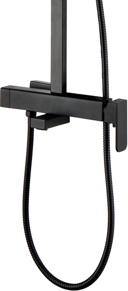 Душевая система со смесителем Aquanet Gotic AF440-72-S-B монтаж настенная без термостата черный