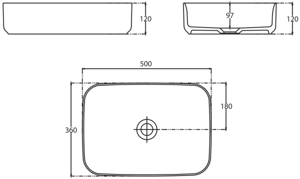 Раковина накладная прямоугольная Allen Brau Fantasy 4.11021.MT керамика цвет зеленый