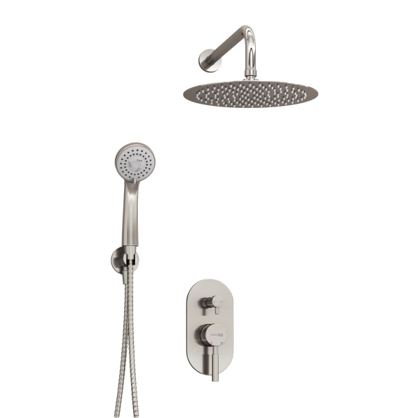 Душевая система со смесителем Wasserkraft  A16421 монтаж встраиваемая в стену без термостата серый