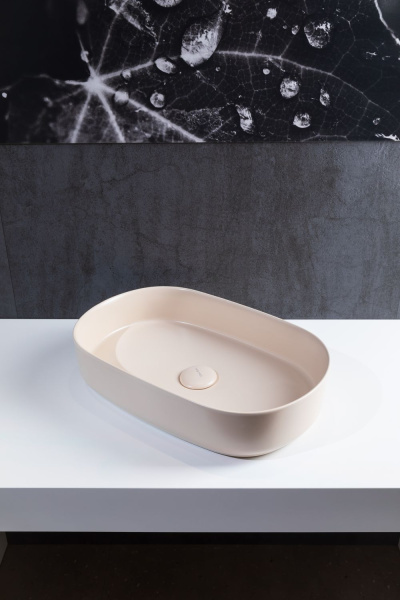 Раковина накладная овальная Allen Brau Fantasy 4.11022.IV керамика цвет бежевый