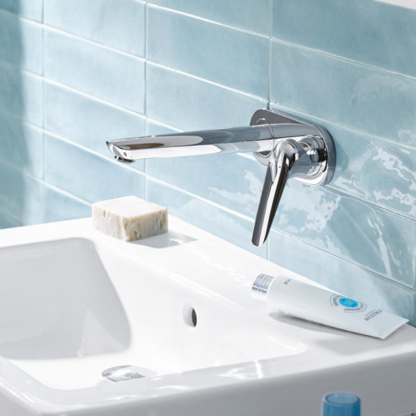 Смеситель для умывальника однорычажный Hansgrohe Novus 71127000 встраиваемый в стену хром без донного клапана