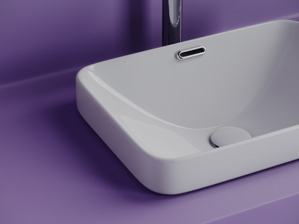 Раковина встраиваемая сверху прямоугольная Ceramica Nova Element CN6078 фарфор цвет белый