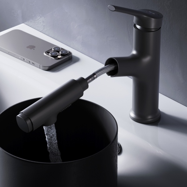 Смеситель для раковины Am.Pm X-Joy F85B02922 черный матовый