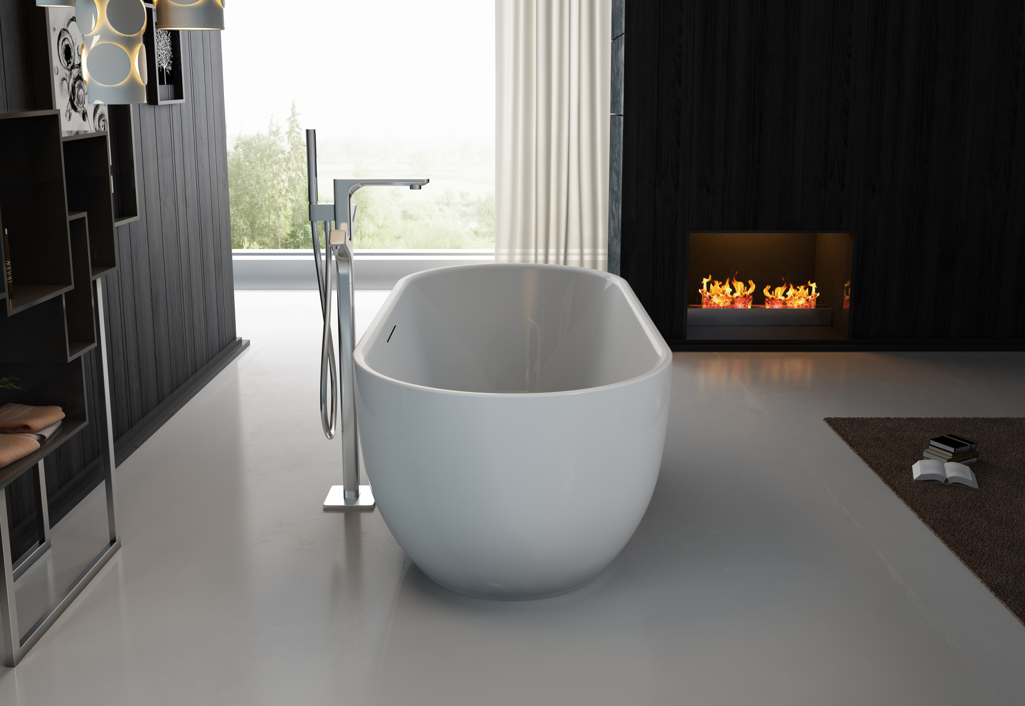 Акриловая ванна отдельностоящая BelBagno  BB70-1700-800 170x80 овальная цвет белый