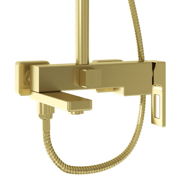 Душевая система со смесителем Grossman Pragma 500.K35.03.320 монтаж настенная без термостата матовое золото
