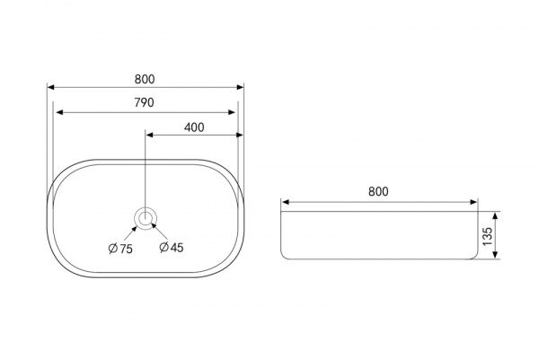 Раковина  овальная Abber Bequem AC2110MLG фаянс цвет светло-серый матовый