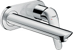 Смеситель для умывальника однорычажный Hansgrohe Novus 71127000 встраиваемый в стену хром без донного клапана