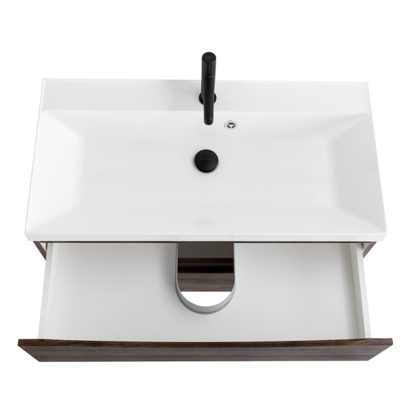 Тумба под раковину подвесная BelBagno Marino MARINO-900-2C-SO-RW-P 90 см  2 ящика цвет Rovere Moro 