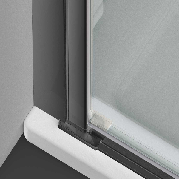 Душевая дверь Vincea Alpha VDP-3AL900CLGM 90 см стекла прозрачные, профиль вороненая сталь