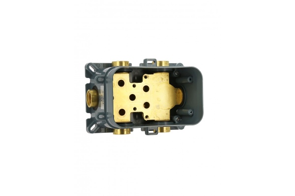 Душевая система со смесителем ALMAes Khabur TVZ-0897 монтаж встраиваемая в стену с термостатом черный матовый