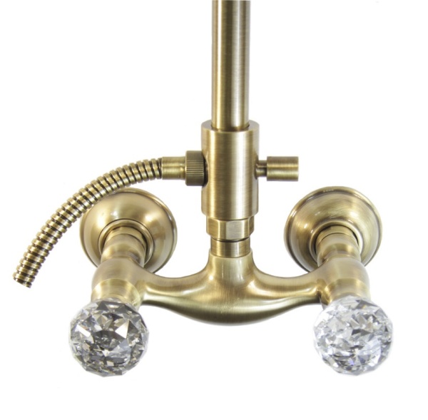 Душевая система со смесителем Webert Karenina KA760405065 монтаж настенная без термостата бронза