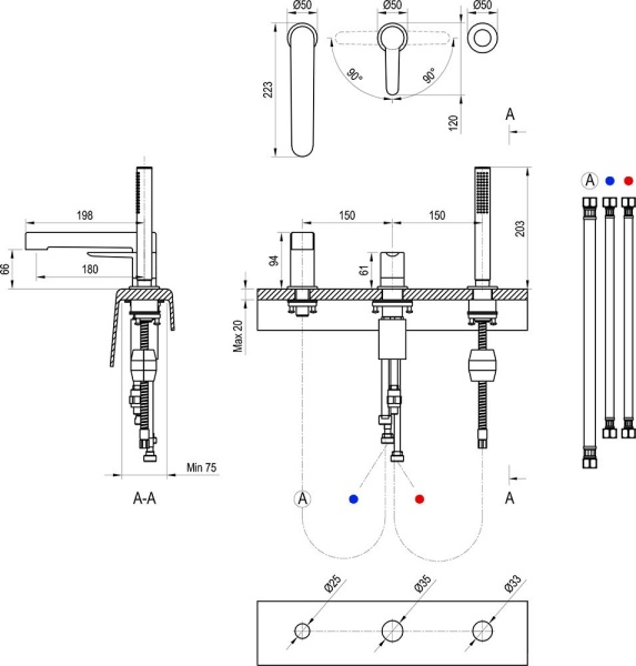 Раковина мебельная прямоугольная BelBagno  BB600/450-LV-ART-AST-NERO литьевой мрамор цвет черный глянцевый