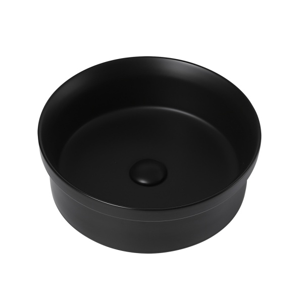 Раковина  круглая Abber Bequem AC2103MB керамика цвет черный матовый