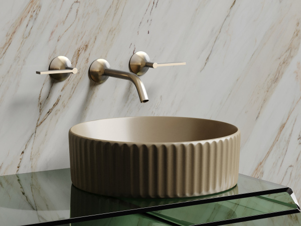 Раковина накладная круглая Ceramica Nova Element CN6057MC фарфор цвет бежевый матовый