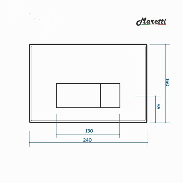 Кнопка смыва Maretti Umbria AC12UM-560 цвет черный матовый