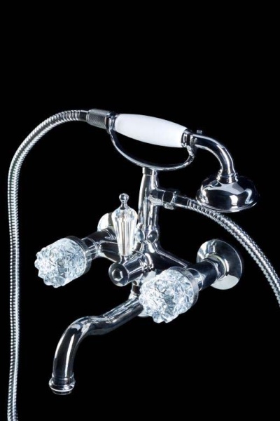 Смеситель для ванны или душа Boheme Crystal 273-CRST настенный 
без термостата Chrome