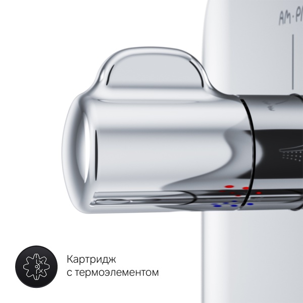 Смеситель для душа Am.Pm Sensation F3085500 встраиваемый в стену 
с термостатом хром