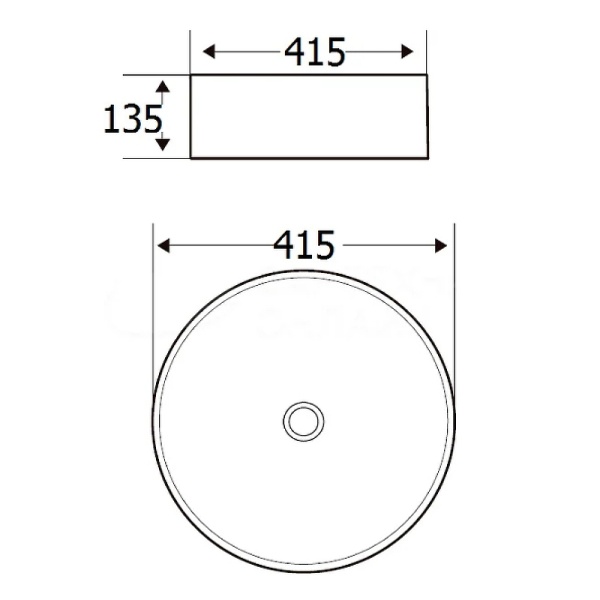 Раковина  круглая Esbano BRIOL ESRNBRIO фаянс цвет белый