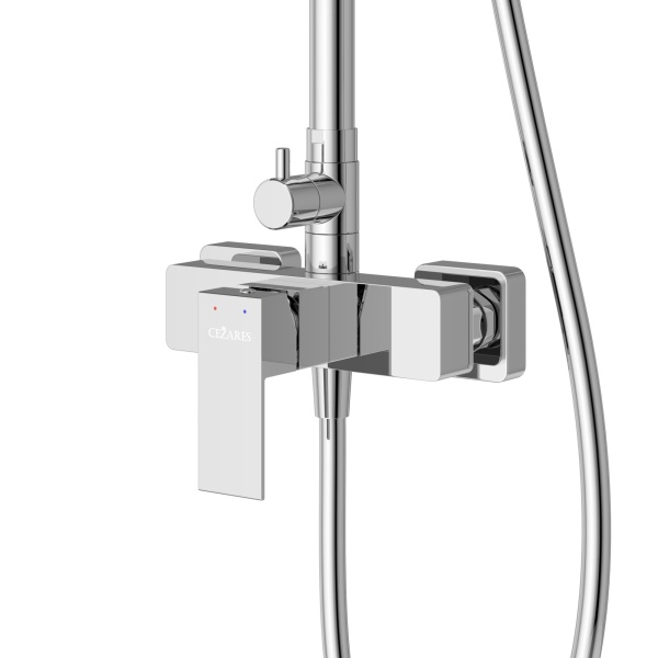 Душевая система со смесителем Cezares Slider SLIDER-CD-01 монтаж настенная без термостата хром