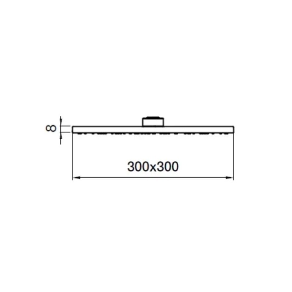 Верхний душ Webert  AC1013015STEEL хром 