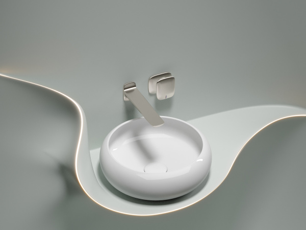 Раковина накладная круглая Ceramica Nova Element CN6050 фарфор цвет белый