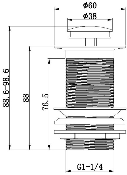 Донный клапан без перелива Allen Brau Eclipse 5.E1009-00 нержавеющая сталь хром