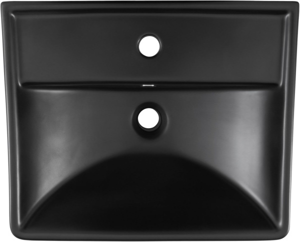 Раковина мебельная квадратная  Aquanet Ирис 00329246 керамика цвет черный матовый