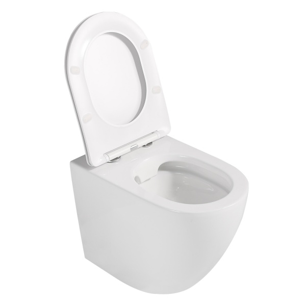Унитаз приставной Abber Bequem AC1111 Rimless фарфор белый