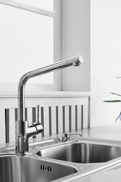 Смеситель для кухни Bravat Palace F7172217CP-1-RUS без подключения к фильтру хром