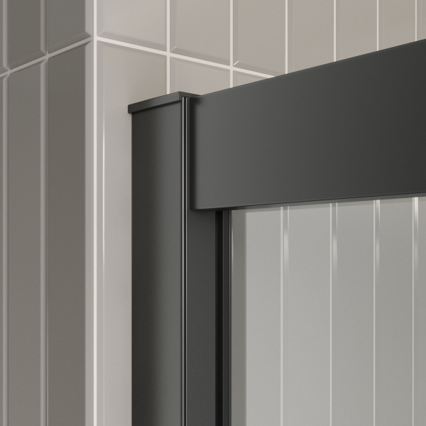 Душевая дверь BelBagno Luce LUCE-BF-1-120-C-NERO 120 см стекла прозрачные, профиль черный матовый