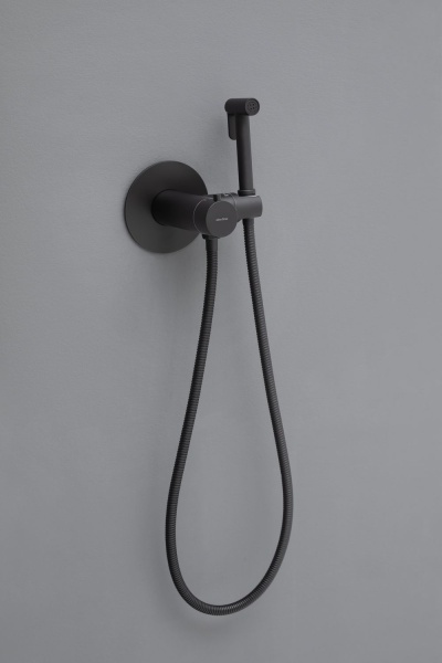 Гигиенический душ Allen Brau Thermo Rund 5.60001-31 встраиваемый в стену черный матовый