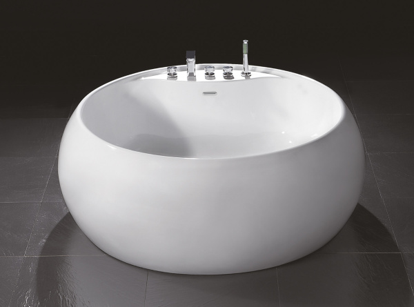 Акриловая ванна отдельностоящая BelBagno  BB30-1550 155x155 круглая цвет белый