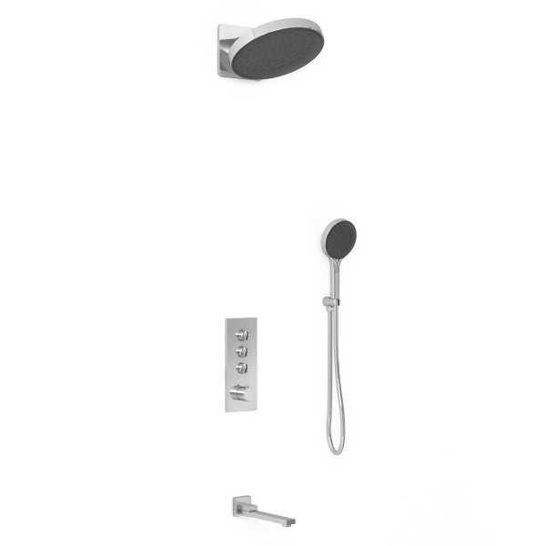 Душевая система со смесителем Vincea  VSFW-433TI3CH монтаж встраиваемая в стену с термостатом хром