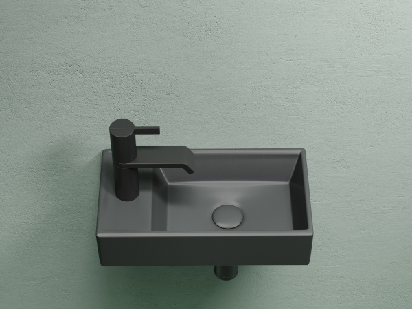 Раковина подвесная прямоугольная Ceramica Nova Element CN6051RMDH фарфор цвет темно-серый матовый