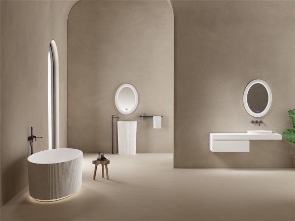 Раковина  овальная Abber STEIN AS2603 искусственный камень цвет белый матовый