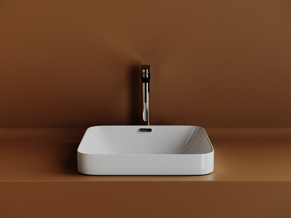 Раковина встраиваемая сверху квадратная  Ceramica Nova Element CN6077 фарфор цвет белый